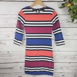 FRENCH CONNECTION Color Block Striped Dress Size 4